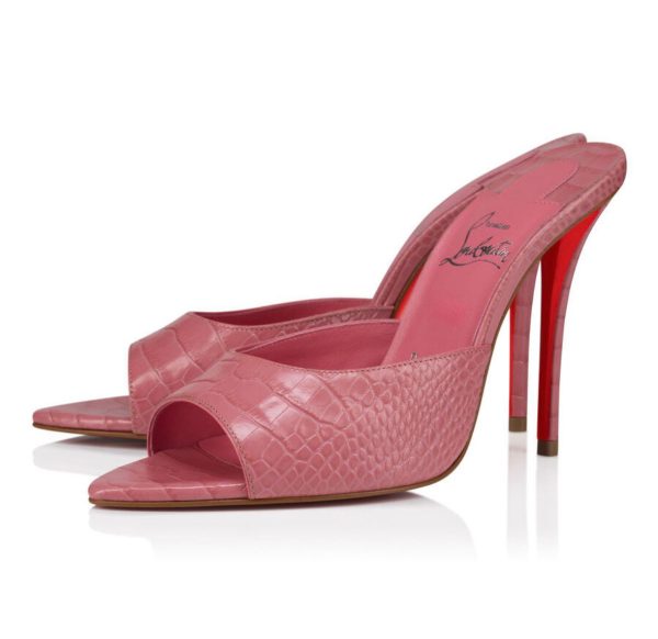 image Talons rose semelle rouge