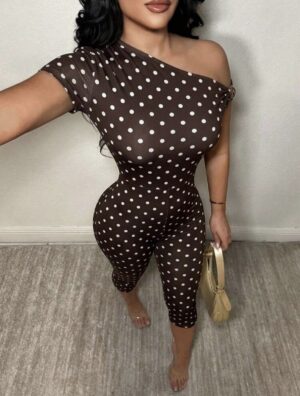COMBI CAPRI MARRON A POIS