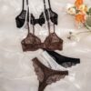 Screenshot ENSEMBLE DE LINGERIE NOIRE , MARRON ET BLANC
